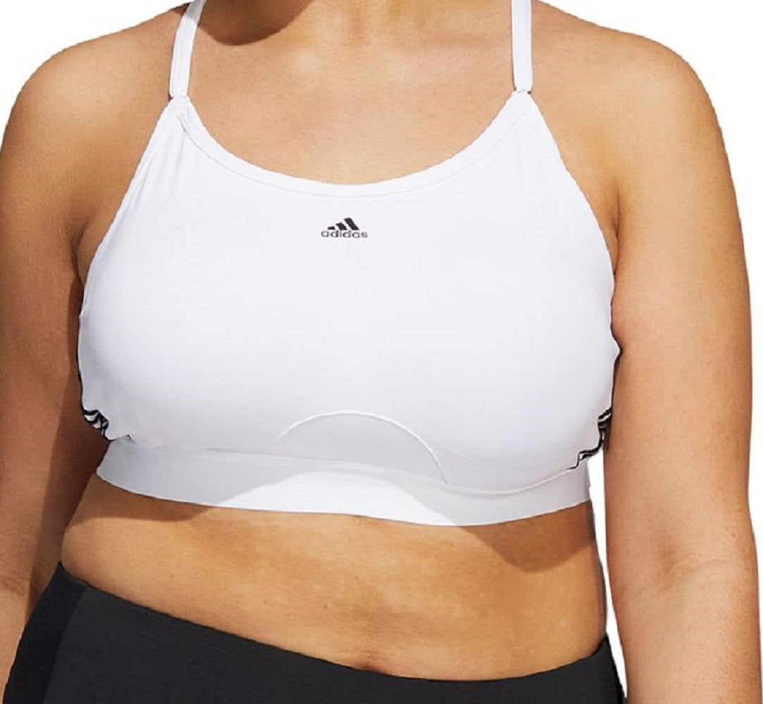 adidas Women's 3 Stripes X Back Sports Bra White