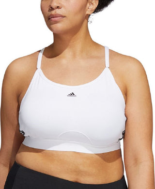 adidas Women's 3 Stripes X Back Sports Bra White