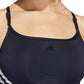 adidas Women's Aeroreact 3 Stripes Low Impact Sports Bra Blue Size X-Large