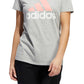 adidas Women's Badge Of Sport Logo Cotton T-Shirt Gray Size X-Large