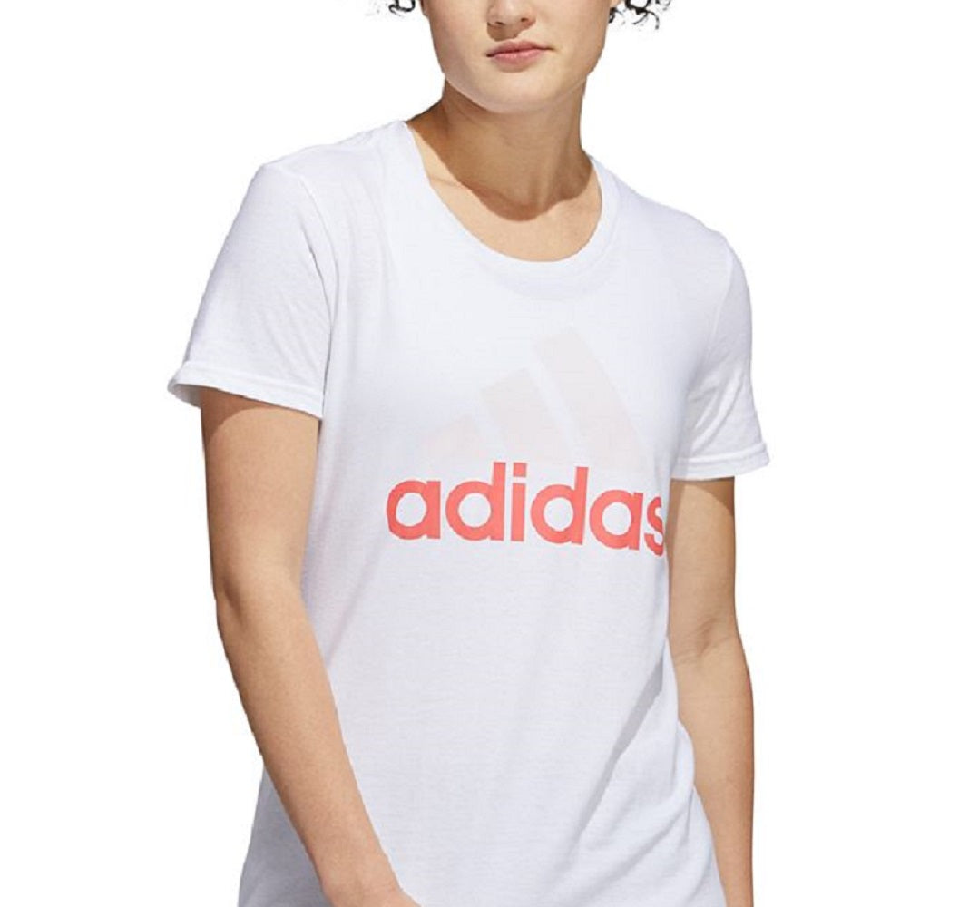 adidas Women's Badge Of Sport Logo Cotton T-Shirt White Size X-Small