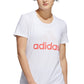 adidas Women's Badge Of Sport Logo Cotton T-Shirt White Size X-Large