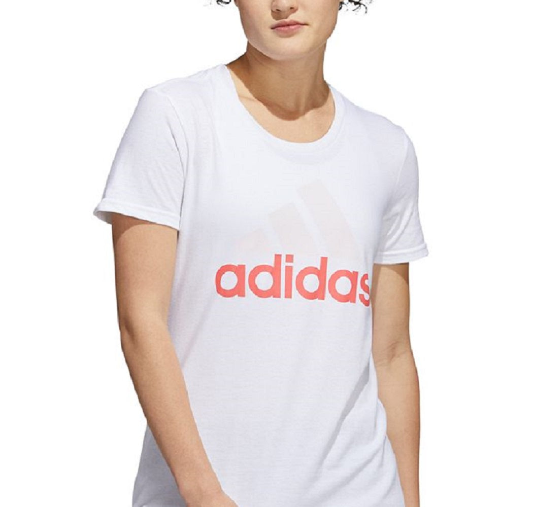 adidas Women's Badge Of Sport Logo Cotton T-Shirt White Size X-Large