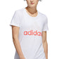 adidas Women's Badge Of Sport Logo Cotton T-Shirt White Size Large