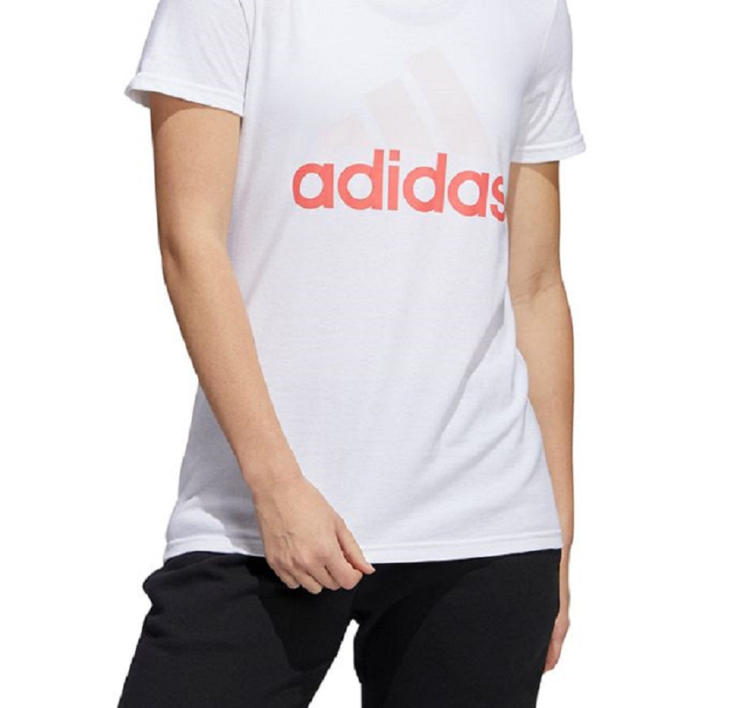 adidas Women's Badge Of Sport Logo Cotton T-Shirt White Size Large
