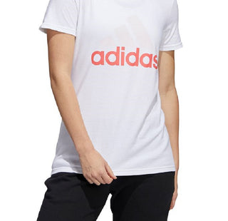 adidas Women's Badge Of Sport Logo Cotton T-Shirt White Size Large