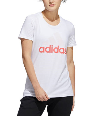 adidas Women's Badge Of Sport Logo Cotton T-Shirt White Size Small
