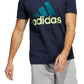 adidas Men's Badge Of Sport Logo T-Shirt Blue Size Medium