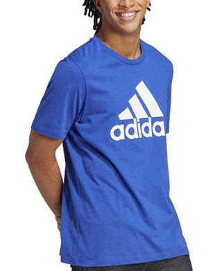adidas Men's Badge Of Sport Logo T-Shirt Blue Size Small