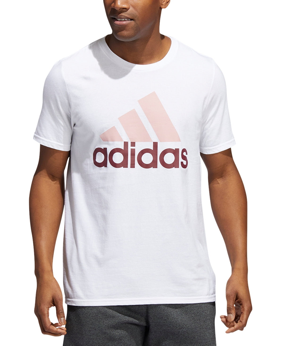 adidas Men's Badge Of Sport Logo T-Shirt White Size Medium