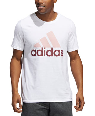 adidas Men's Badge Of Sport Logo T-Shirt White Size Medium