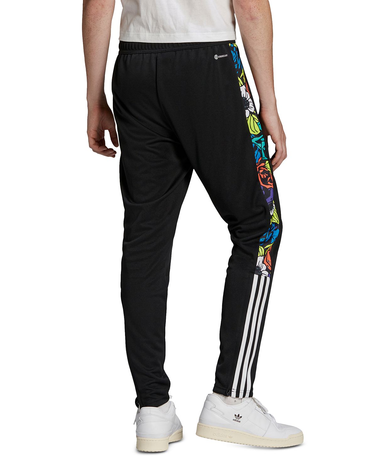adidas Men's Tiro 21 Regular Fit Moisture Wicking Floral Panel Track Pants Black Size XX-Large