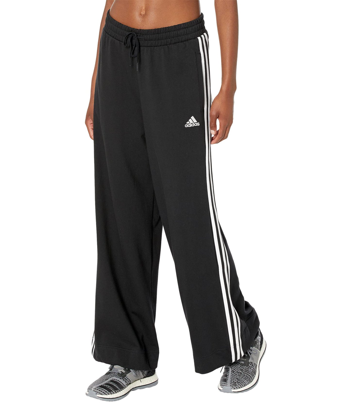 adidas Women's Essentials 3-Stripes Wide Leg Pants Size Small