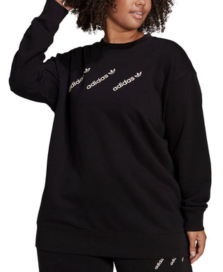 adidas Women's Crewneck Sweatshirt Black Size 2X