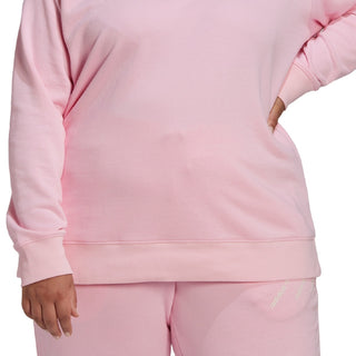 adidas Women's Crewneck French Terry Sweatshirt Pink Size 2X