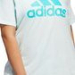 adidas Women's Plus Size Cotton Logo T-Shirt Color White