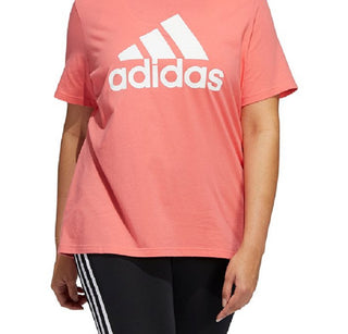 adidas Women's Cotton Logo T-Shirt Orange Size 2X