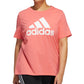 Adidas Women's Orange Cotton Logo T-Shirt Size 3X