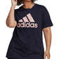 adidas Women's Floral Logo Graphic T-Shirt Size Plus