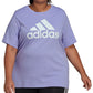 adidas Women's Floral Logo Graphic T-Shirt Purple Size4X
