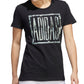 adidas Women's Cotton Mossy Spellout T-Shirt Black Size Medium