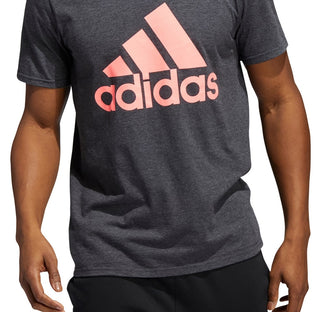 adidas Men's Badge Of Sport Logo T-Shirt Gray Size Small