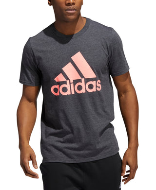 adidas Men's Badge Of Sport Logo T-Shirt Gray Size Small