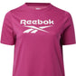 Reebok Women's Logo T-Shirt Pink Size 2X