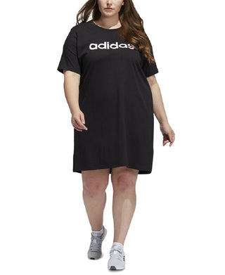 adidas Women's Logo Graphic T-Shirt Dress Black Size 2X