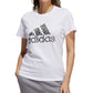 adidas Women's Cotton Animal Print Logo T-Shirt White Size Small