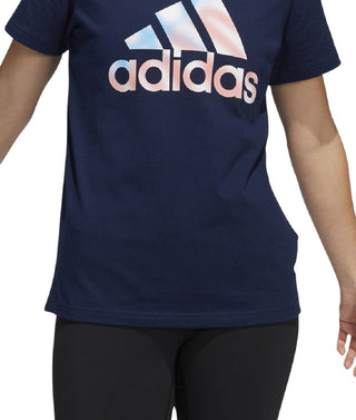 adidas Women's Americana Logo T-Shirt Blue Size X-Large