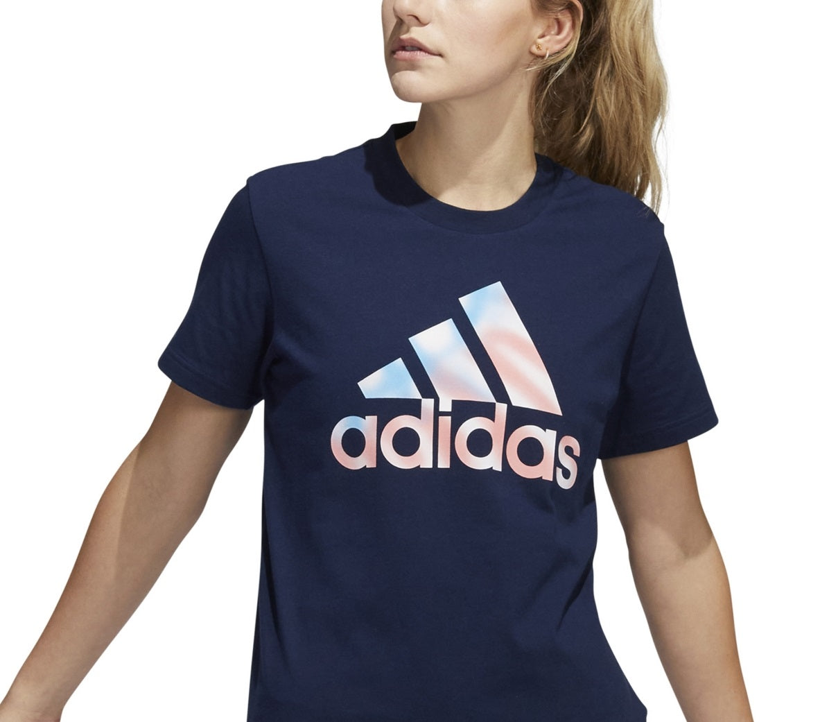 adidas Women's Americana Logo T-Shirt Blue Size X-Small