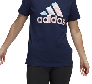adidas Women's Americana Logo T-Shirt Blue Size X-Small