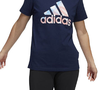 adidas Women's Americana Logo T-Shirt Blue Size Large