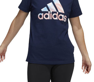 adidas Women's Americana Logo T-Shirt Blue Size Medium