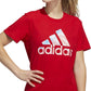 adidas Women's Americana Logo T-Shirt Red Size Large
