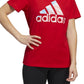 adidas Women's Americana Logo T-Shirt Red Size Small