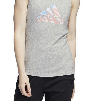 adidas Women's Americana Graphic Tank Gray Size X-Large