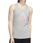 adidas Women's Cotton Logo Americana Tank Top Gray Size Medium