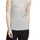 adidas Women's Cotton Logo Americana Tank Top Gray Size Small
