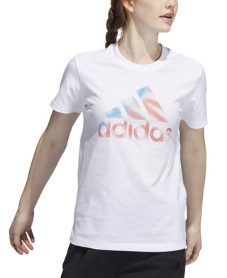 adidas Women's Americana Logo T-Shirt White Size X-Large