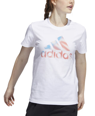 adidas Women's Americana Logo T-Shirt White Size Large