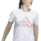 adidas Women's Americana Logo T-Shirt White Size Large