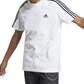 adidas Men's Essentials 3 Stripes Regular Fit Logo Graphic T-Shirt White Size Large