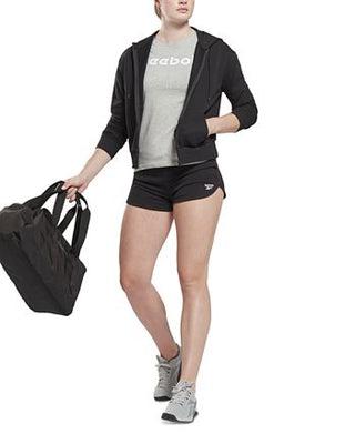 Reebok Women's French Terry Zip Front Hoodie Black Size Medium