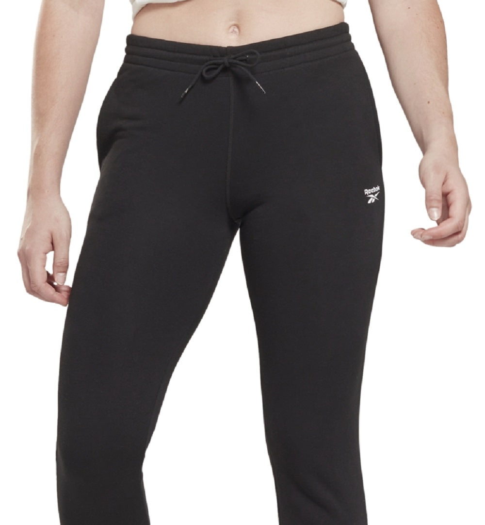 Reebok Women's Identity Drawstring French Terry Joggers Black Size X-Small