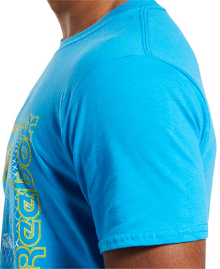 Reebok Men's Crewneck Basketball Graphic T-Shirt Blue Size Small