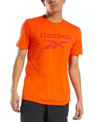 Reebok Men's Identity Logo Graphic T-Shirt Orange Size Large