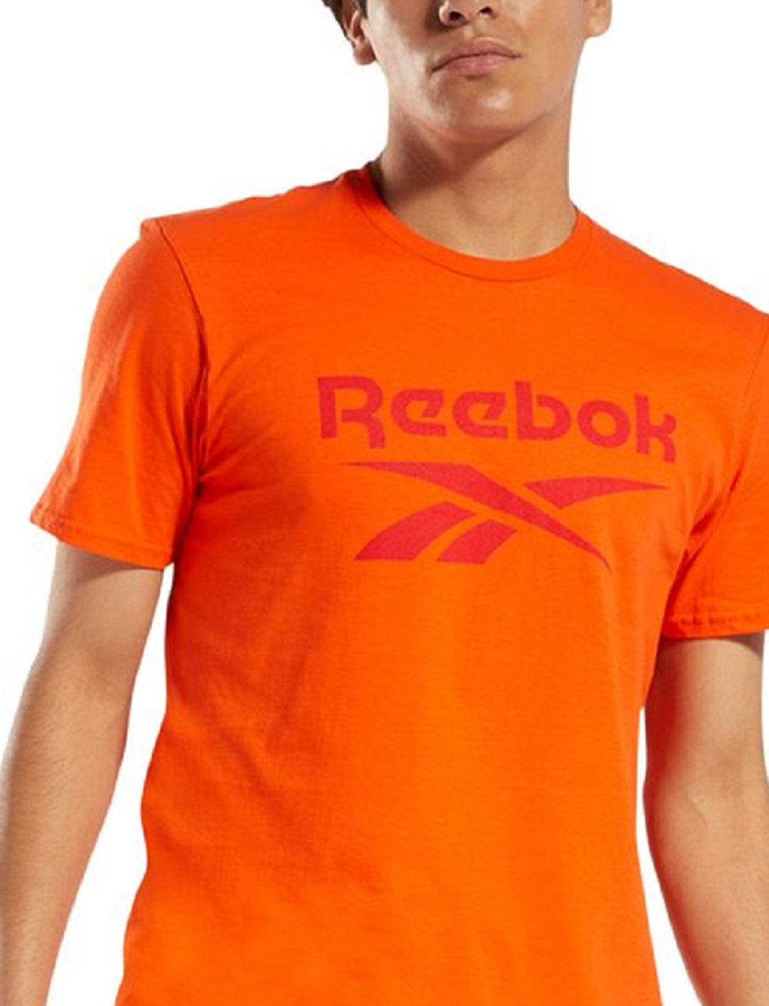 Reebok Men's Identity Logo Graphic T-Shirt Orange Size Large