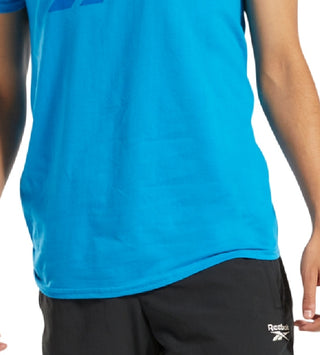 Reebok Men's Identity Logo Graphic T-Shirt Blue Size XX-Large